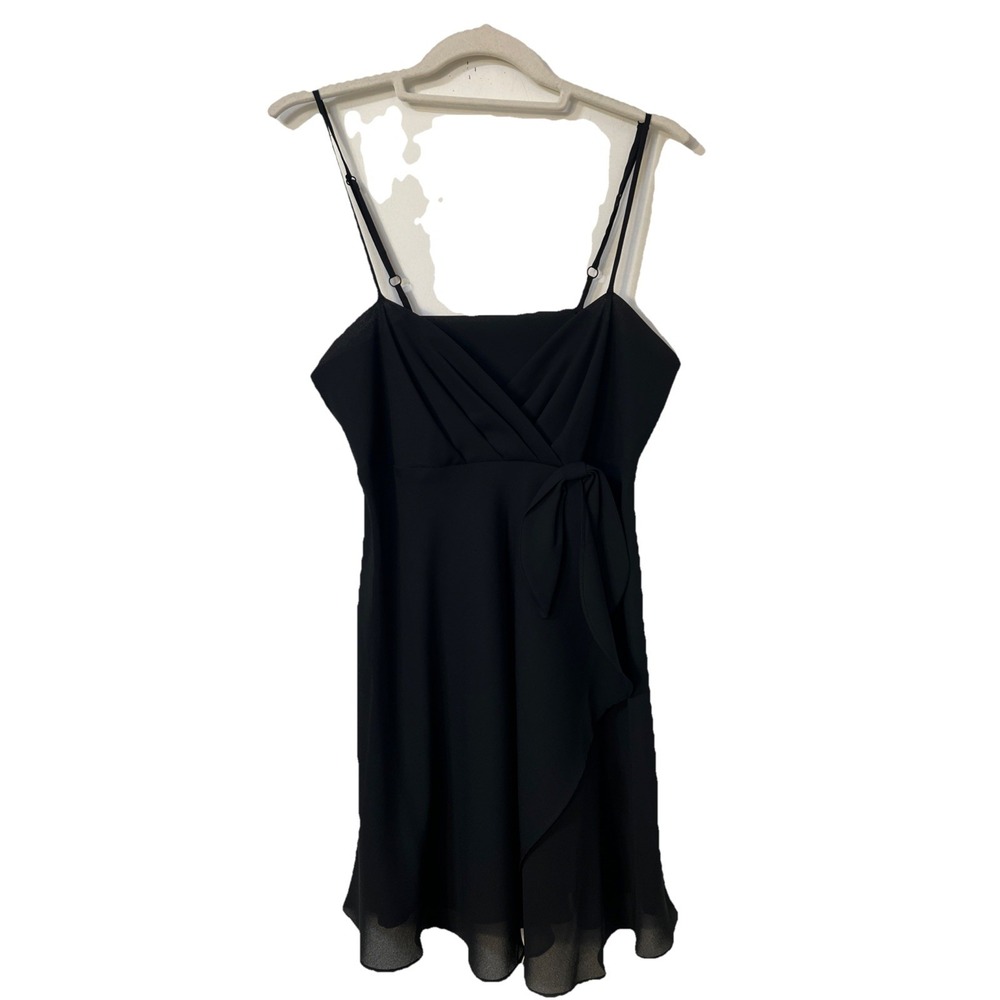 Vtg Victorias Secret Sz M Gold Label‎ Mini Faux Wrap Slip Dress  Chemise 90s Y2K